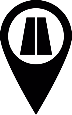 Road Pin Outline Icon Svg Set, Free Vectors File